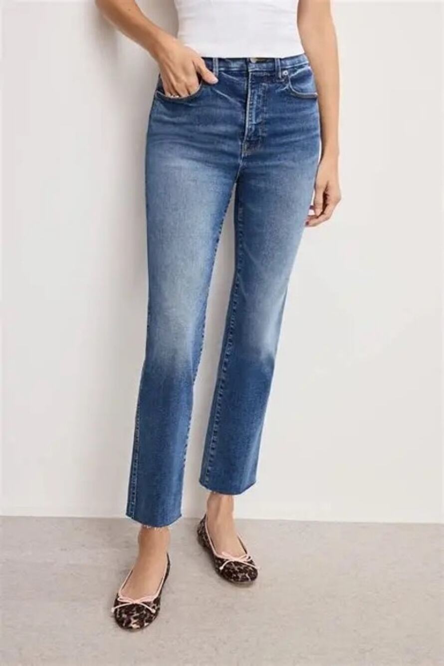 Good American Good Straight Curve Always Fits Indigo Sz 6-12